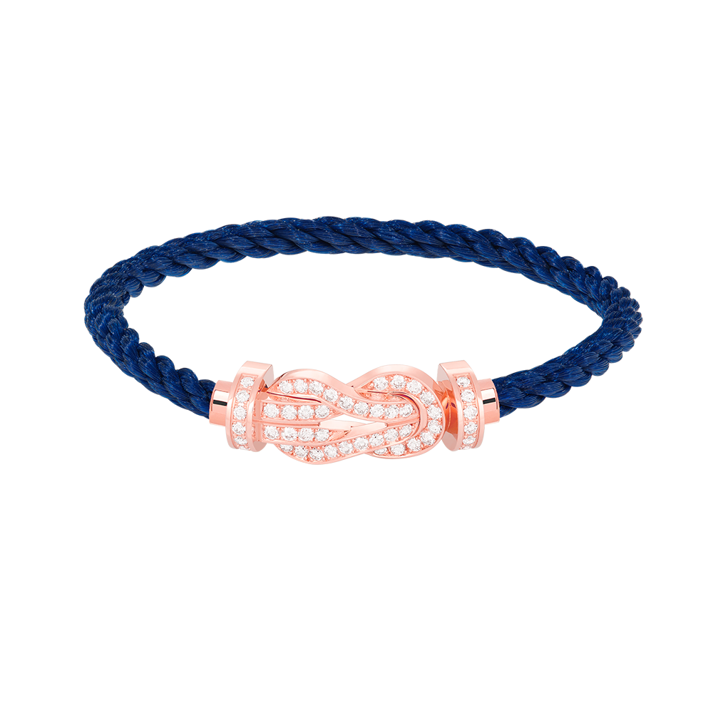[Aurelle Style]CHANCE LARGE 8 FIGURE BUCKLE FULL DIAMOND BRACELET ROSE GOLD
