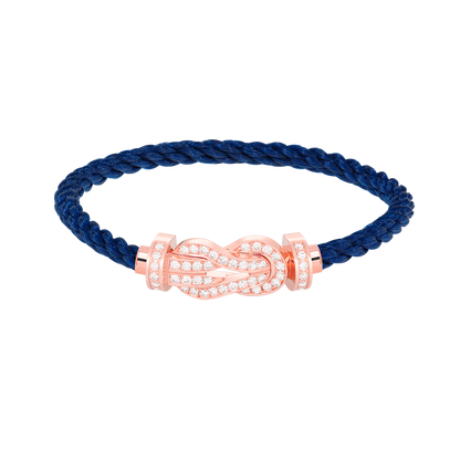 [Aurelle Style]CHANCE LARGE 8 FIGURE BUCKLE FULL DIAMOND BRACELET ROSE GOLD