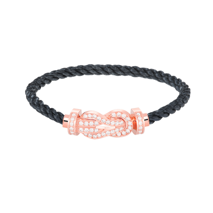 [Aurelle Style]CHANCE LARGE 8 FIGURE BUCKLE FULL DIAMOND BRACELET ROSE GOLD
