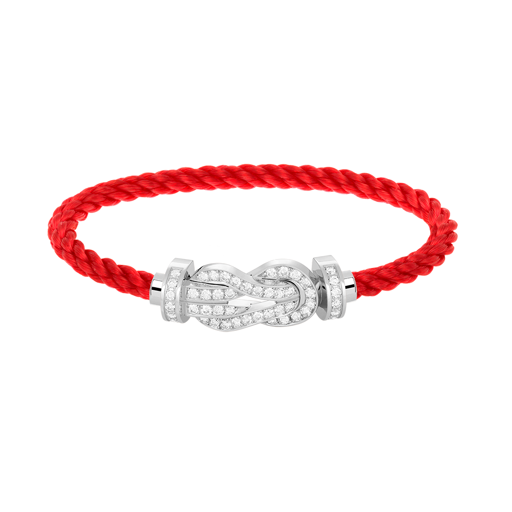[Aurelle Style]CHANCE LARGE 8 FIGURE BUCKLE FULL DIAMOND BRACELET SILVER