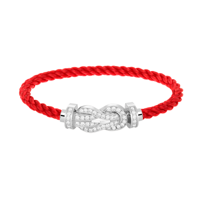 [Aurelle Style]CHANCE LARGE 8 FIGURE BUCKLE FULL DIAMOND BRACELET SILVER