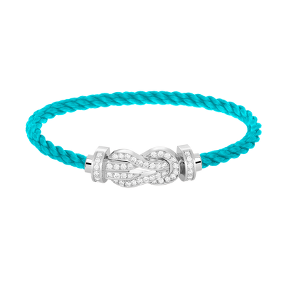 [Aurelle Style]CHANCE LARGE 8 FIGURE BUCKLE FULL DIAMOND BRACELET SILVER