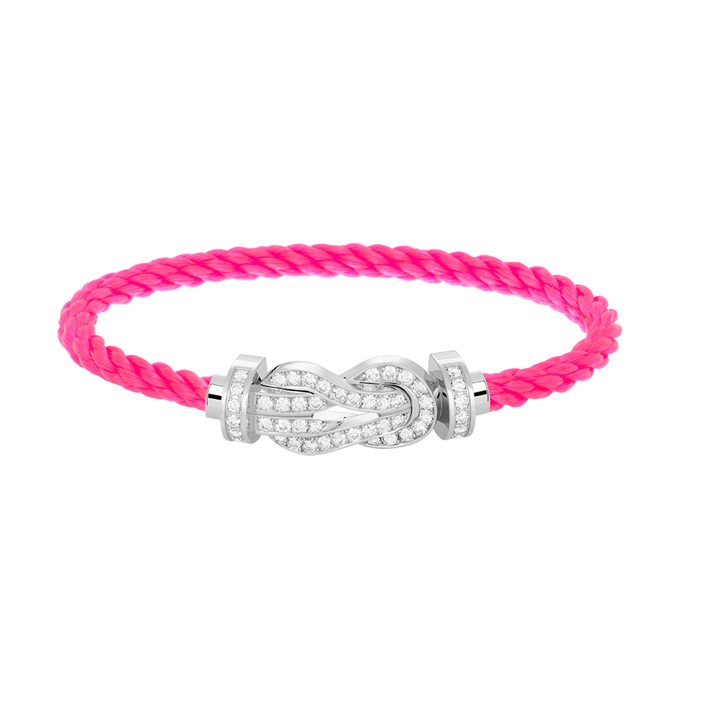 [Aurelle Style]CHANCE LARGE 8 FIGURE BUCKLE FULL DIAMOND BRACELET SILVER