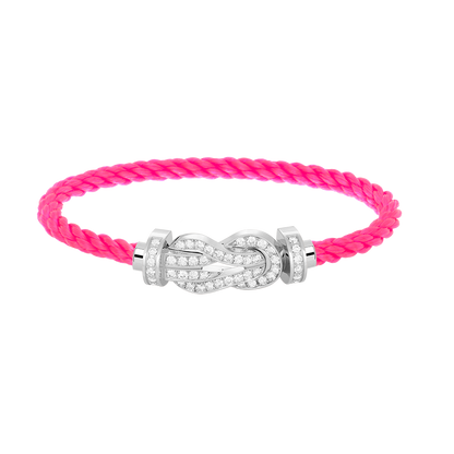 [Aurelle Style]CHANCE LARGE 8 FIGURE BUCKLE FULL DIAMOND BRACELET SILVER