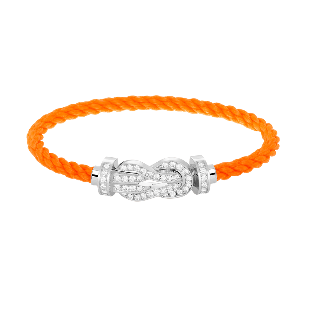 [Aurelle Style]CHANCE LARGE 8 FIGURE BUCKLE FULL DIAMOND BRACELET SILVER
