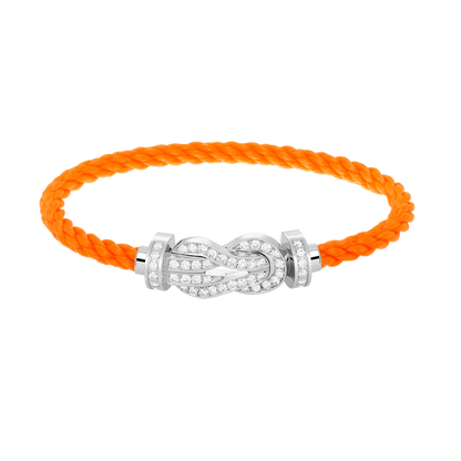 [Aurelle Style]CHANCE LARGE 8 FIGURE BUCKLE FULL DIAMOND BRACELET SILVER