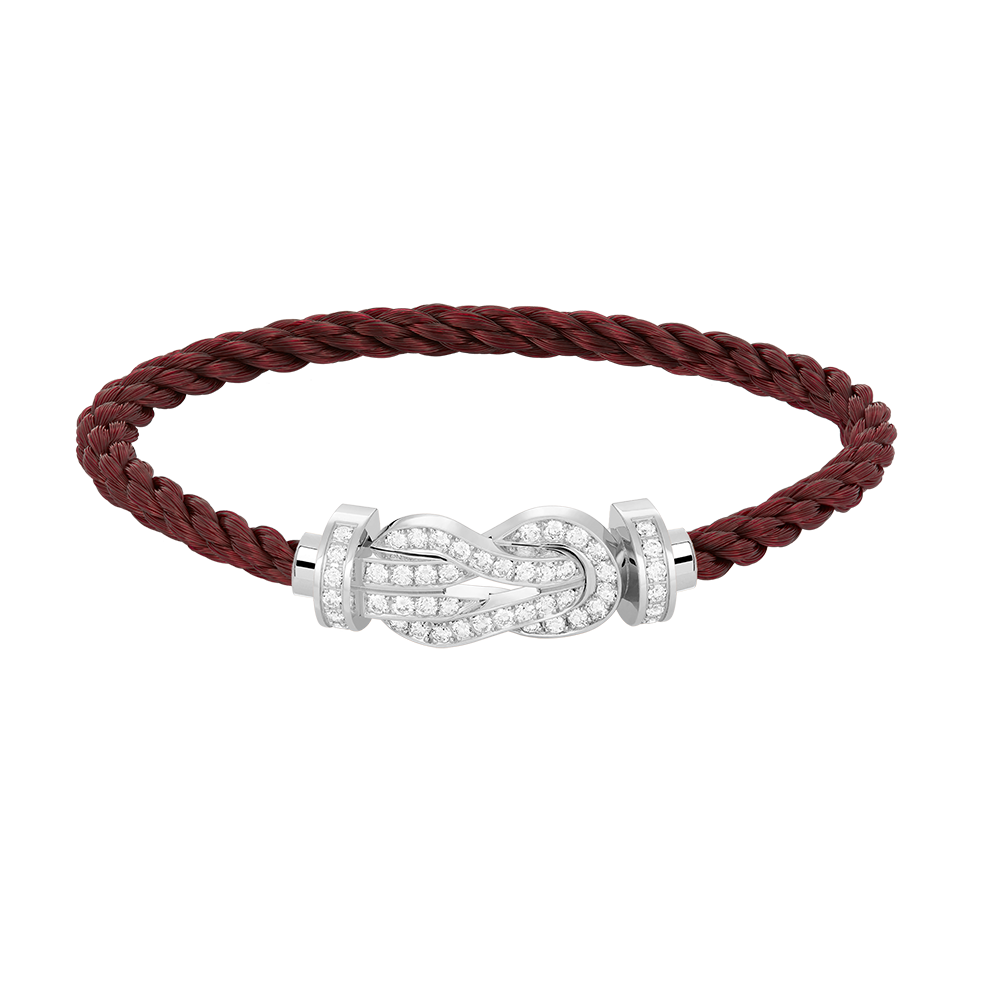 [Aurelle Style]CHANCE LARGE 8 FIGURE BUCKLE FULL DIAMOND BRACELET SILVER