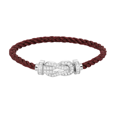 [Aurelle Style]CHANCE LARGE 8 FIGURE BUCKLE FULL DIAMOND BRACELET SILVER