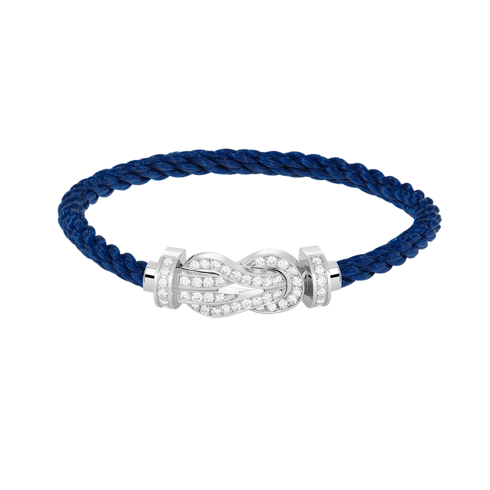 [Aurelle Style]CHANCE LARGE 8 FIGURE BUCKLE FULL DIAMOND BRACELET SILVER