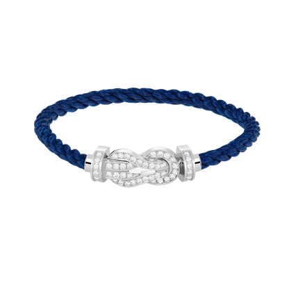 [Aurelle Style]CHANCE LARGE 8 FIGURE BUCKLE FULL DIAMOND BRACELET SILVER