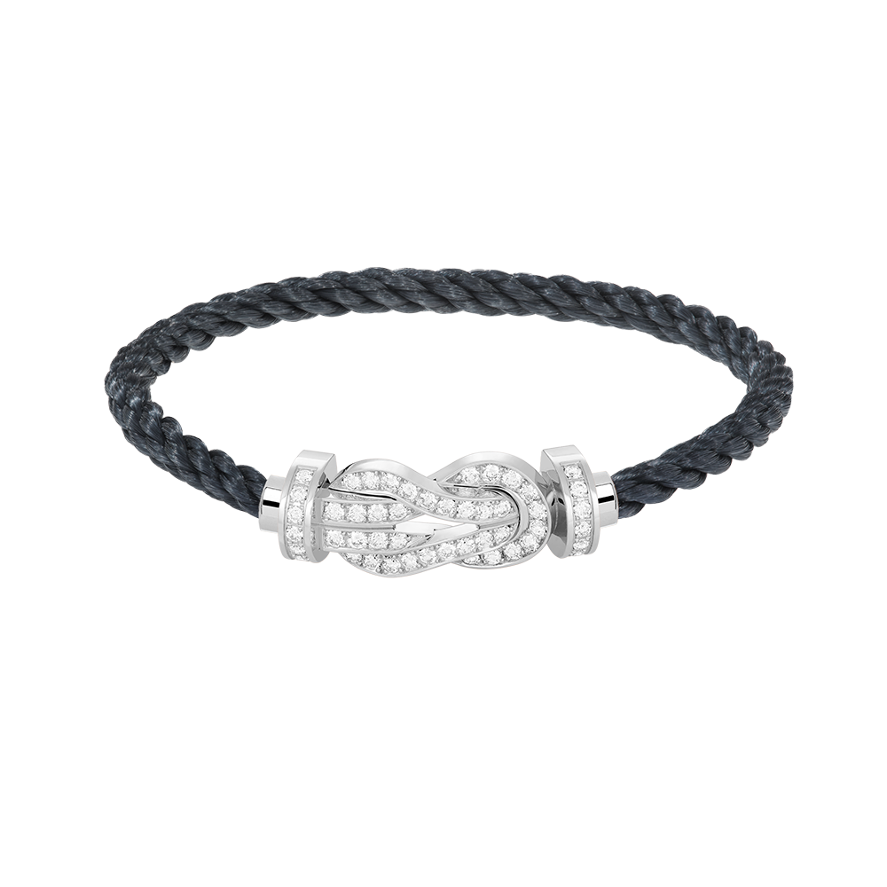 [Aurelle Style]CHANCE LARGE 8 FIGURE BUCKLE FULL DIAMOND BRACELET SILVER