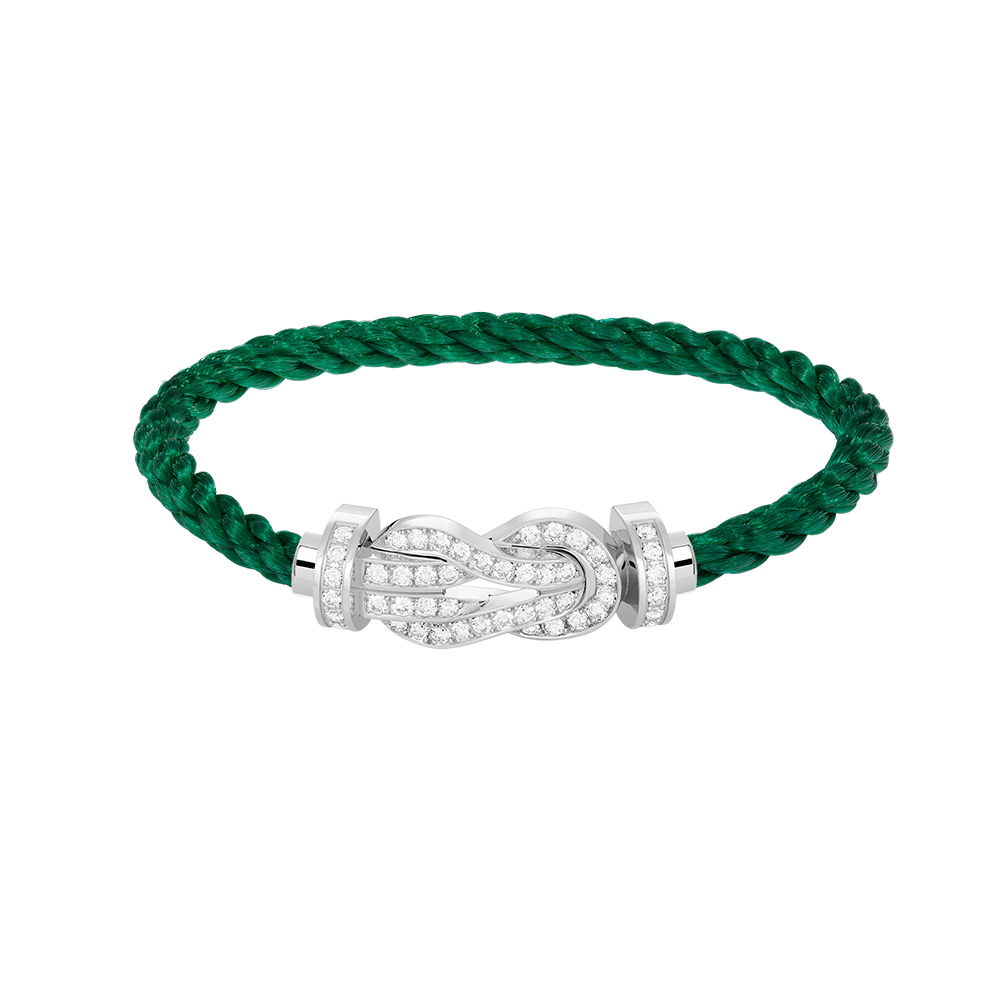 [Aurelle Style]CHANCE LARGE 8 FIGURE BUCKLE FULL DIAMOND BRACELET SILVER