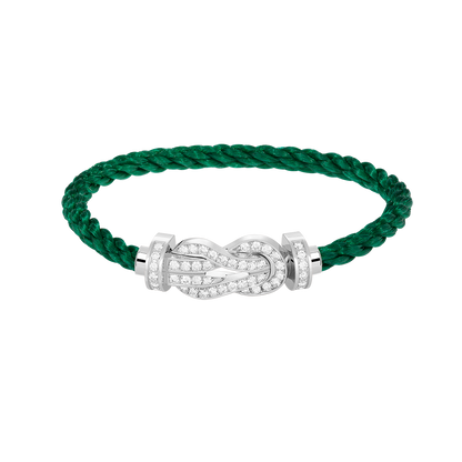[Aurelle Style]CHANCE LARGE 8 FIGURE BUCKLE FULL DIAMOND BRACELET SILVER