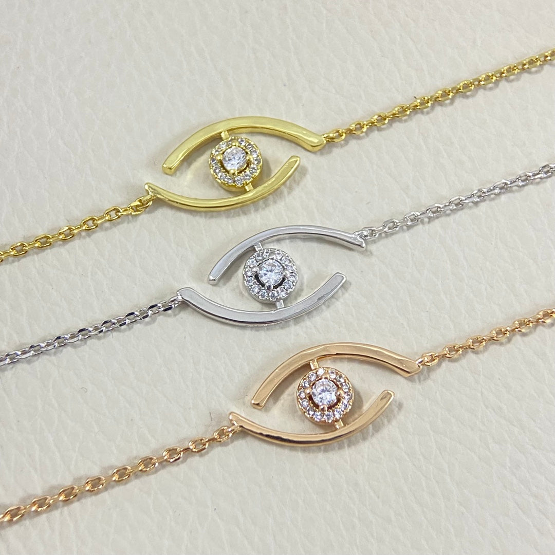 [Aurelle Style]Lucky Eye Pave-Set Diamond Bracelet