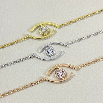 [Aurelle Style]Lucky Eye Pave-Set Diamond Bracelet