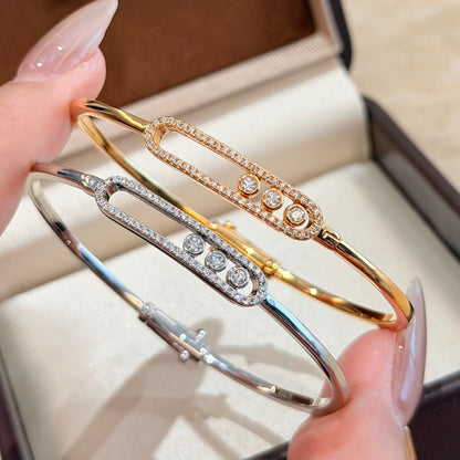 [Aurelle Style]Move Pavé Diamond Bangle Bracelet M