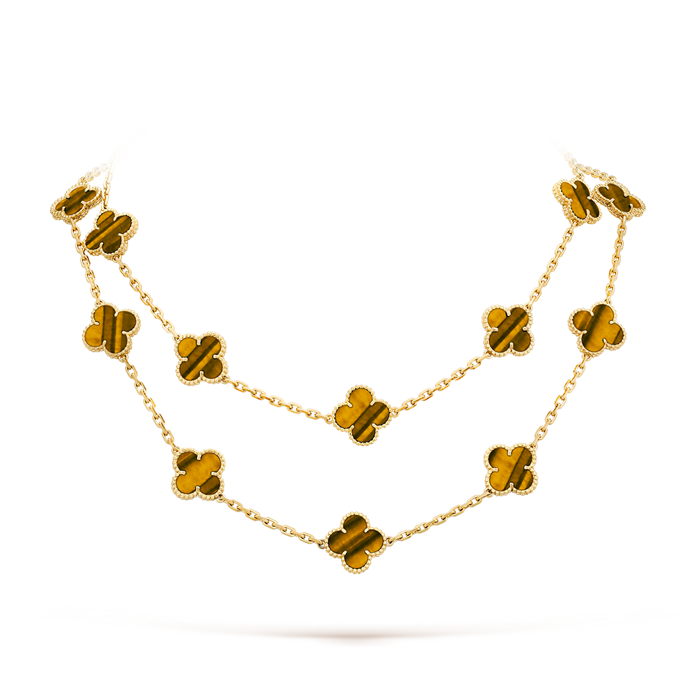 [Aurelle Style]CLOVER 20 MOTIFS TIGER EYE ROSE GOLD