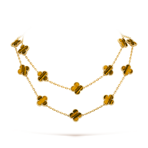 [Aurelle Style]CLOVER 20 MOTIFS TIGER EYE ROSE GOLD