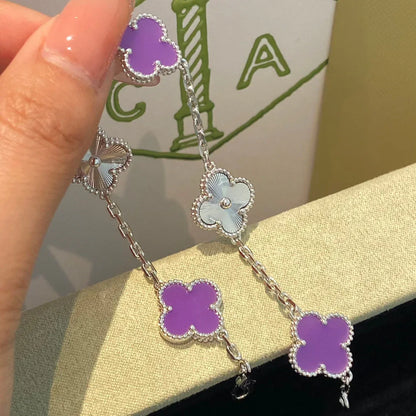 [Aurelle Style] CLOVER 5 MOTIF VIOLET BRACELET COLLECTION