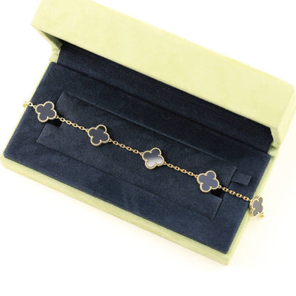 [Aurelle Style] CLOVER 5 MOTIF ONYXS BRACELET COLLECTION