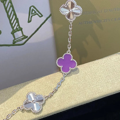 [Aurelle Style] CLOVER 5 MOTIF VIOLET BRACELET COLLECTION