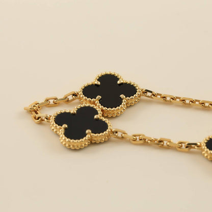 [Aurelle Style] CLOVER 5 MOTIF ONYXS BRACELET COLLECTION