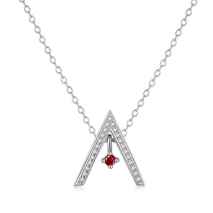 [Aurelle Style]Sparkling A Shape Necklace