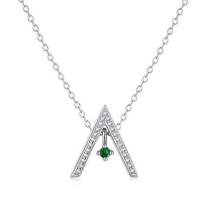 [Aurelle Style]Sparkling A Shape Necklace