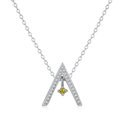 [Aurelle Style]Sparkling A Shape Necklace