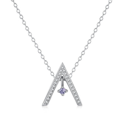 [Aurelle Style]Sparkling A Shape Necklace