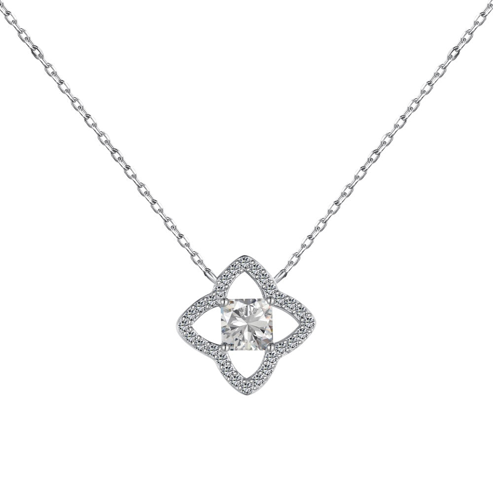 [Aurelle Style]Exquisite Flower Shape Princess Cut Necklace
