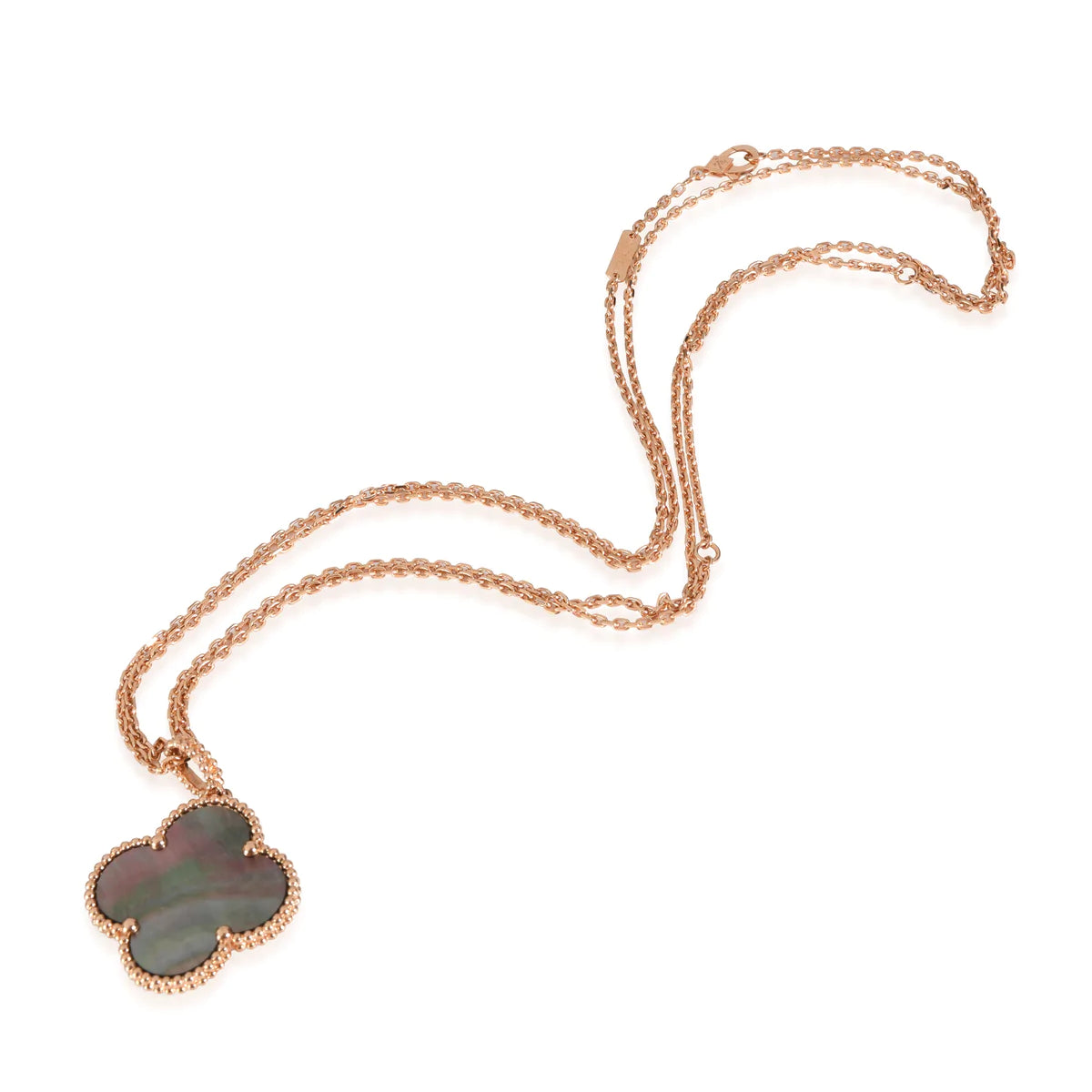 [Aurelle Style]CLOVER 25MM GOLD DARK MOP BIG CLOVER NECKLACE
