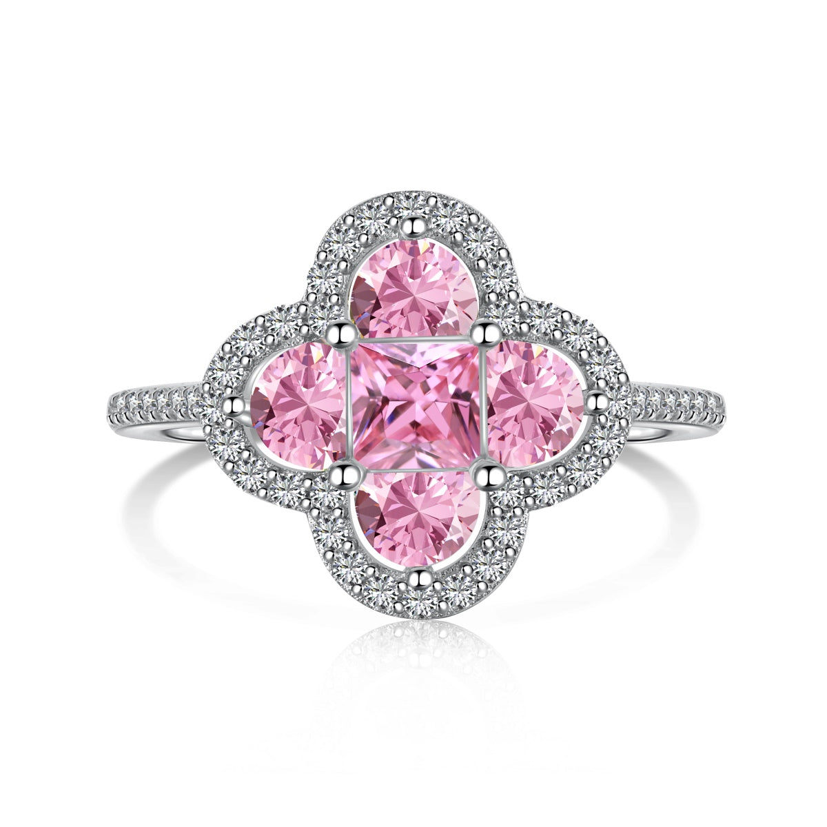 [Aurelle Style]Luxurious Eternity Flower Shape Banquet Ring