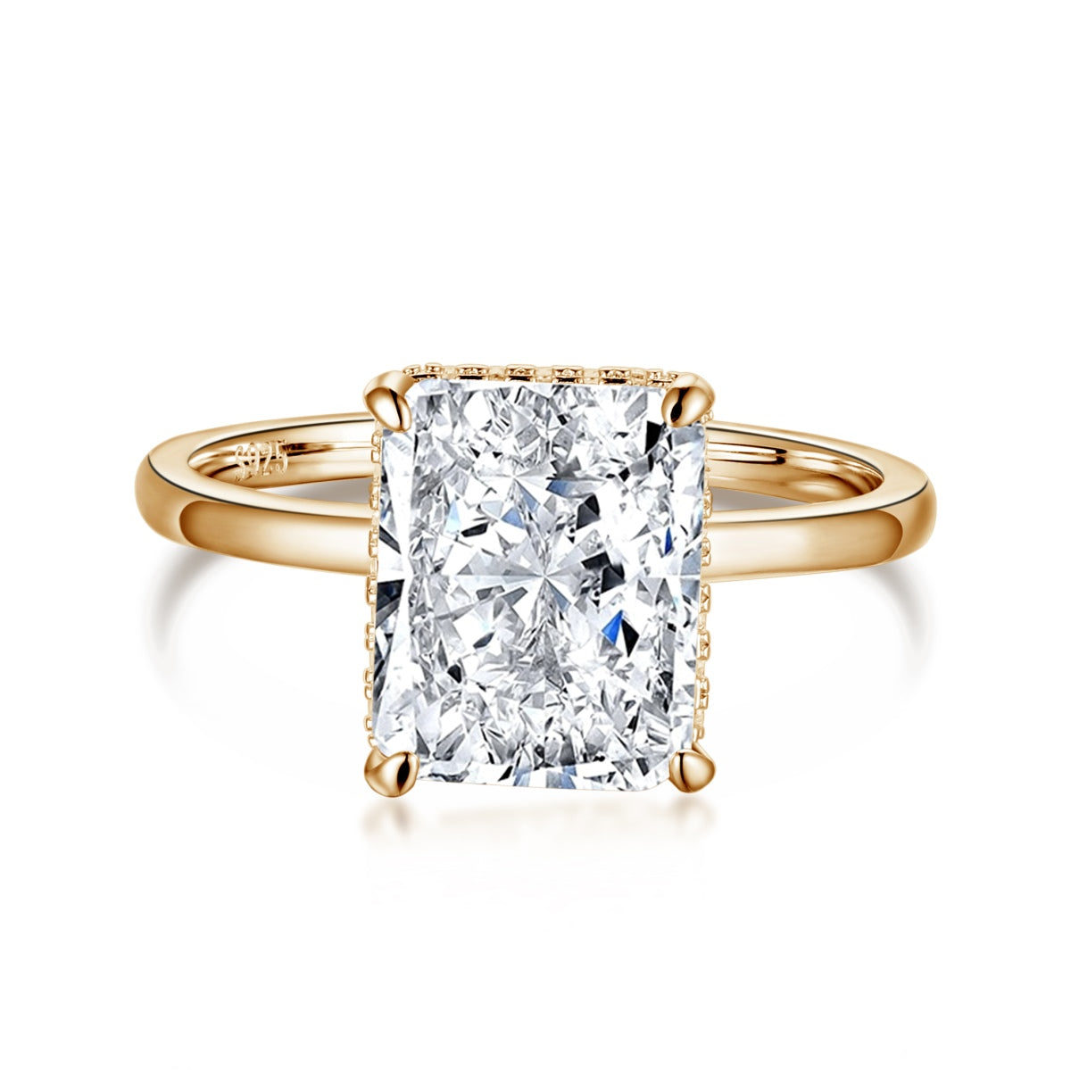 [Aurelle Style]4.0 Carat Ornate Enchanting Radiand Cut Banquet Ring