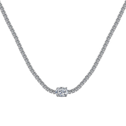 [Aurelle Style]1.0 Carat Shining Oval Cut Necklace