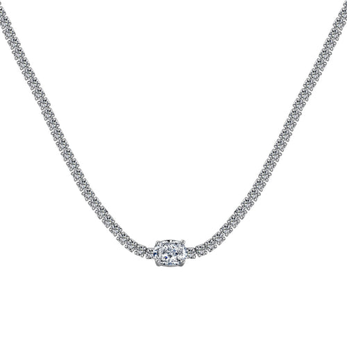 [Aurelle Style]1.0 Carat Shining Oval Cut Necklace