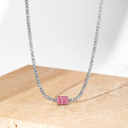 [Aurelle Style]2.0 carat Ornate Emerald Cut Necklace