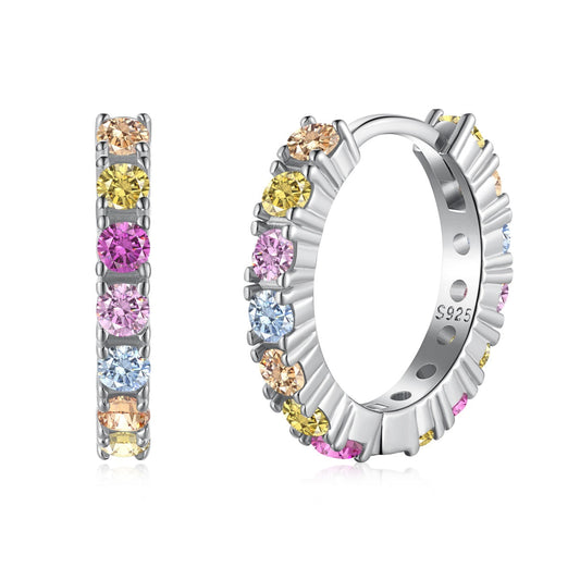 [Aurelle Style]Radiant Colorful Round Cut Earrings