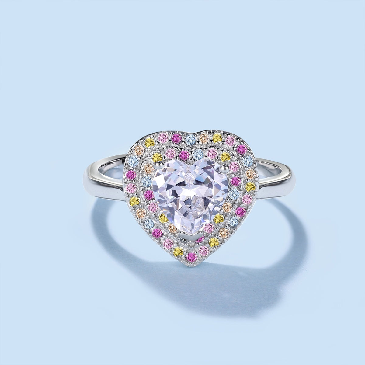 [Aurelle Style]Delicate Ebullient Heart Shape Wedding Ring
