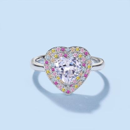 [Aurelle Style]Delicate Ebullient Heart Shape Wedding Ring