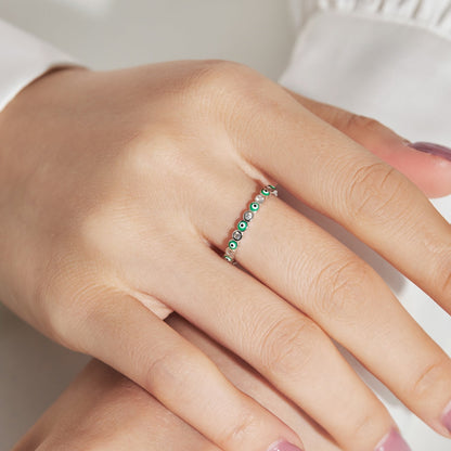 [Aurelle Style]Sparkling Vibrant Round Shape Daily Ring