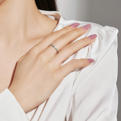 [Aurelle Style]Sparkling Vibrant Round Shape Daily Ring