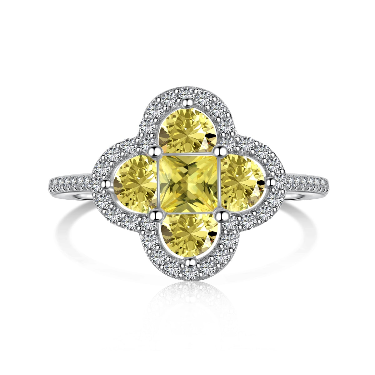 [Aurelle Style]Luxurious Eternity Flower Shape Banquet Ring