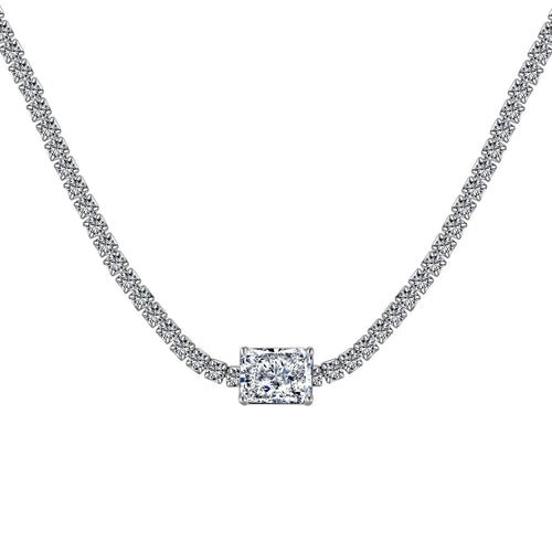 [Aurelle Style]2.0 carat Ornate Emerald Cut Necklace