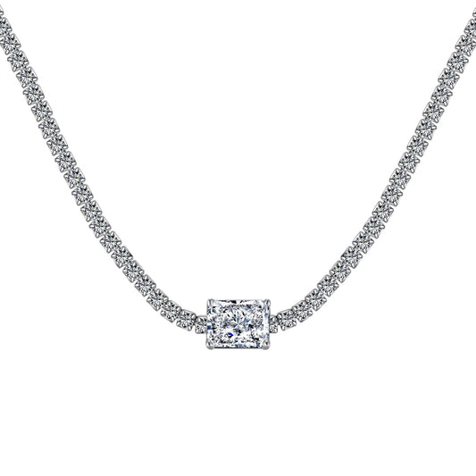 [Aurelle Style]2.0 carat Ornate Emerald Cut Necklace