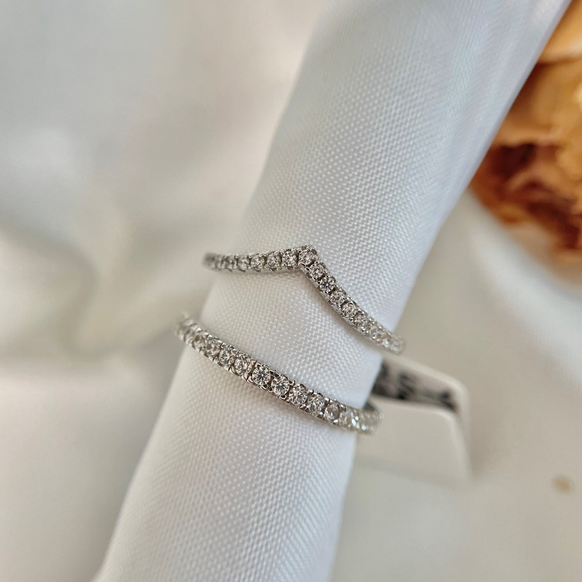 [Aurelle Style]Elaborate Tennis Band Ring