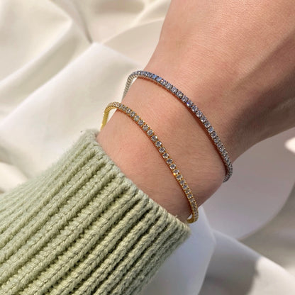 [Aurelle Style]Radiant Shinning Princess Cut Tennis Bracelet