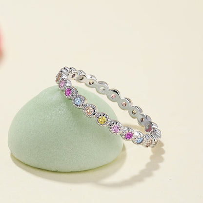 [Aurelle Style]Radiant Sparkling Round Cut Daily Ring