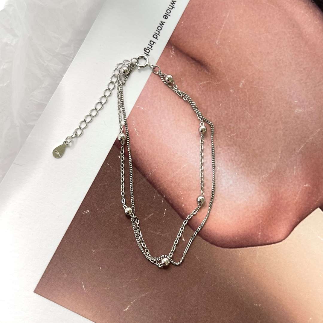 [Aurelle Style]Delicate Bead Double Layer Bracelet