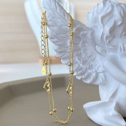 [Aurelle Style]Dainty Double Layer Love Heart Bracelet